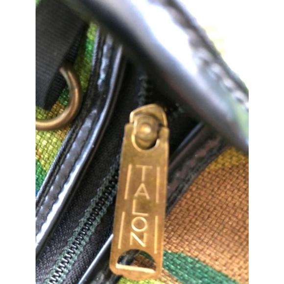 VTG Hanging Garment Luggage Bag 1970s Bright Green Floral MOD Saks Fifth Avenue - Picture 11 of 12